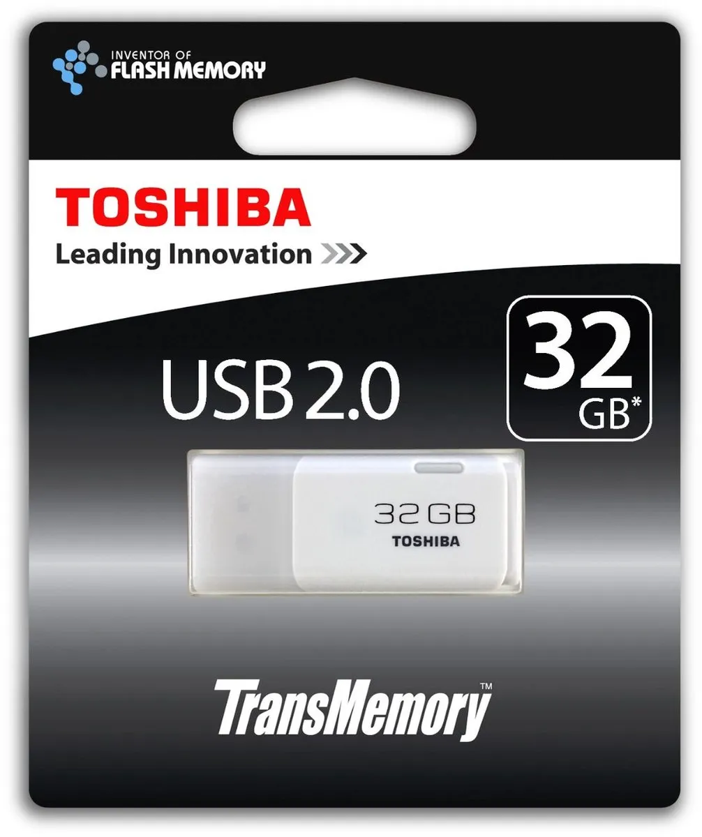 Toshiba TransMemory THNU32HAYWHT USB Flash Drive 32GB - Wit - afbeelding 2 van 2