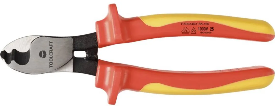 TOOLCRAFT TO-10104936 VDE-kabelsnijder Metaal