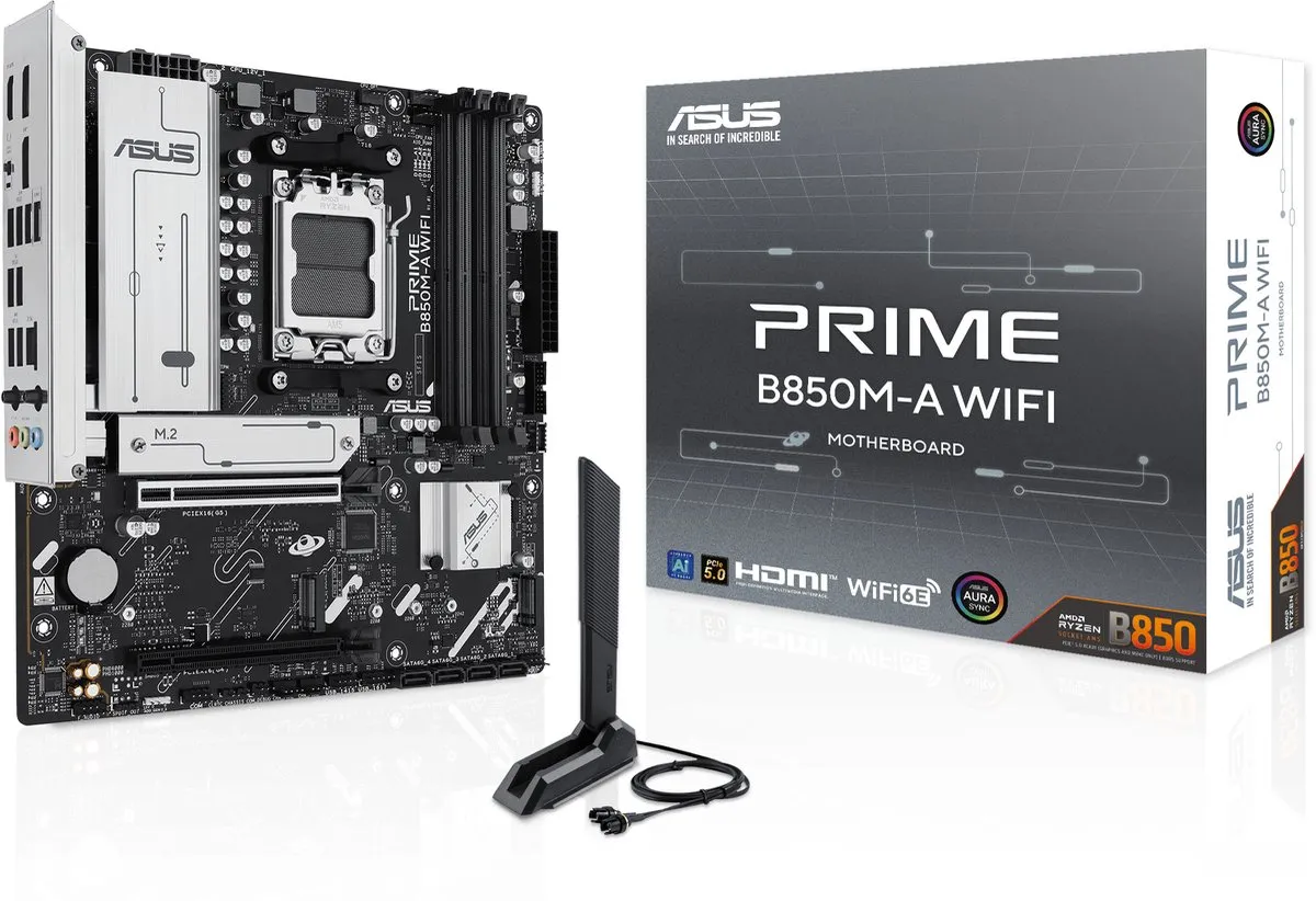 ASUS Prime B850M-A WIFI Moederbord - AM5 - microATX