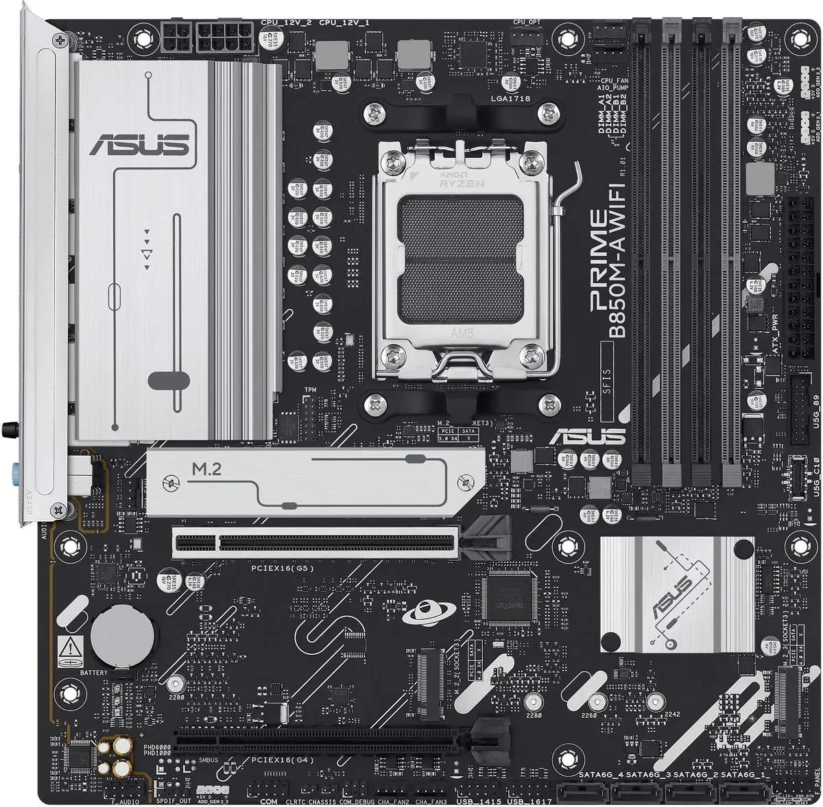 ASUS Prime B850M-A WIFI Moederbord - AM5 - microATX