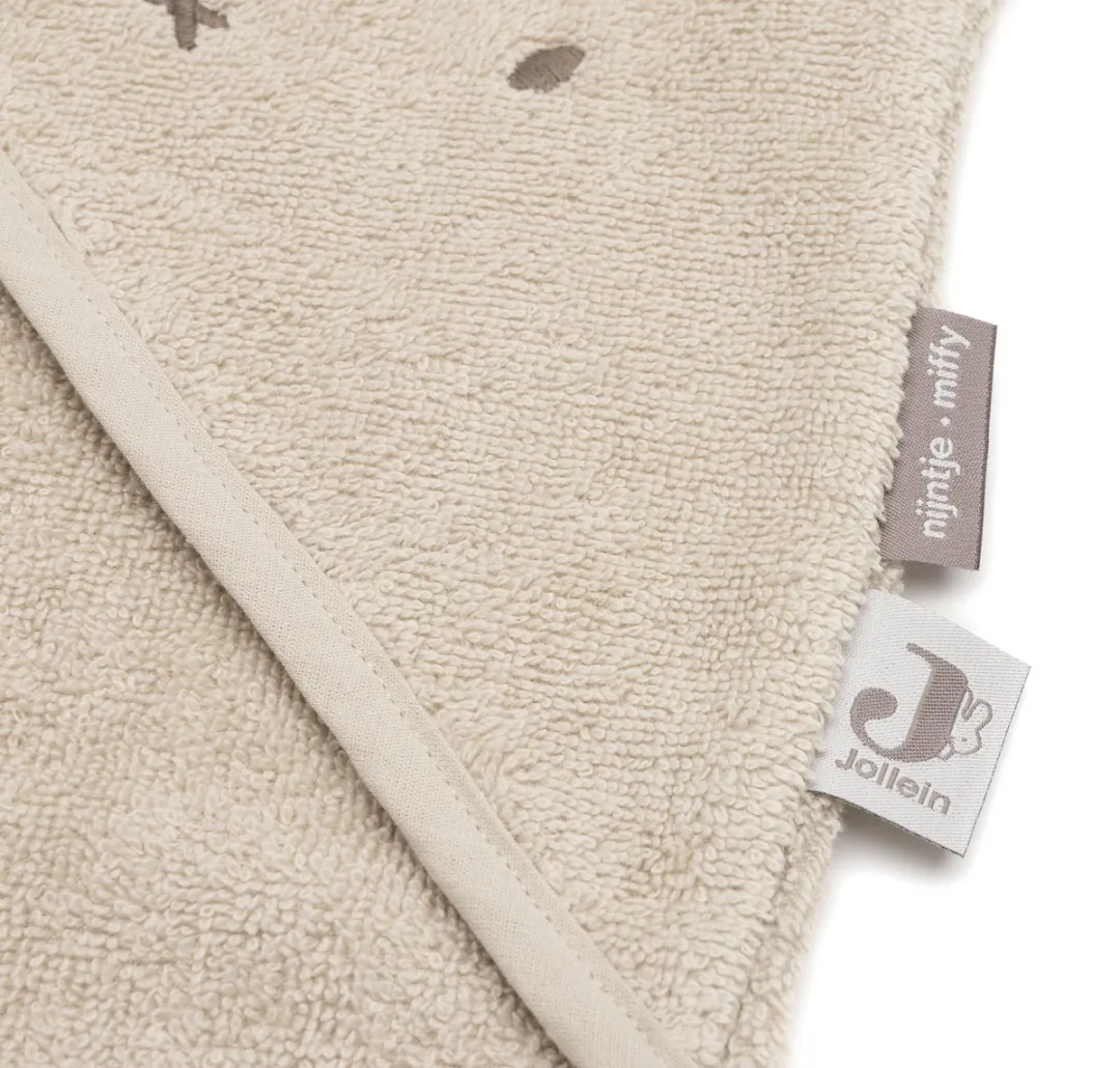 Jollein Badcape Baby Miffy Warm - 75x75cm - Sand