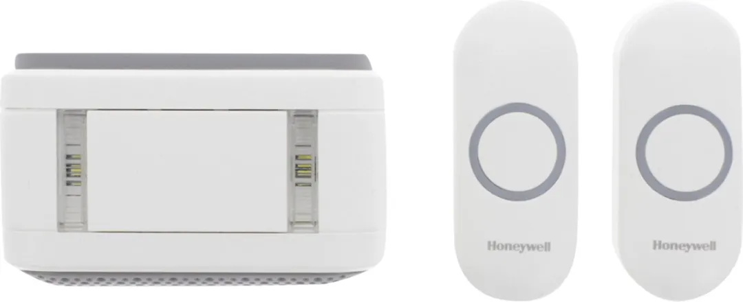 Honeywell DC313NFB Draadloze Deurbelset - 2 Drukknoppen Wit