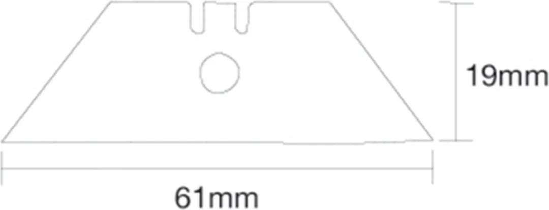 Silverline Reservemesjes Trapeziumvorm 10 Stuks - Gaten - Gehard Staal