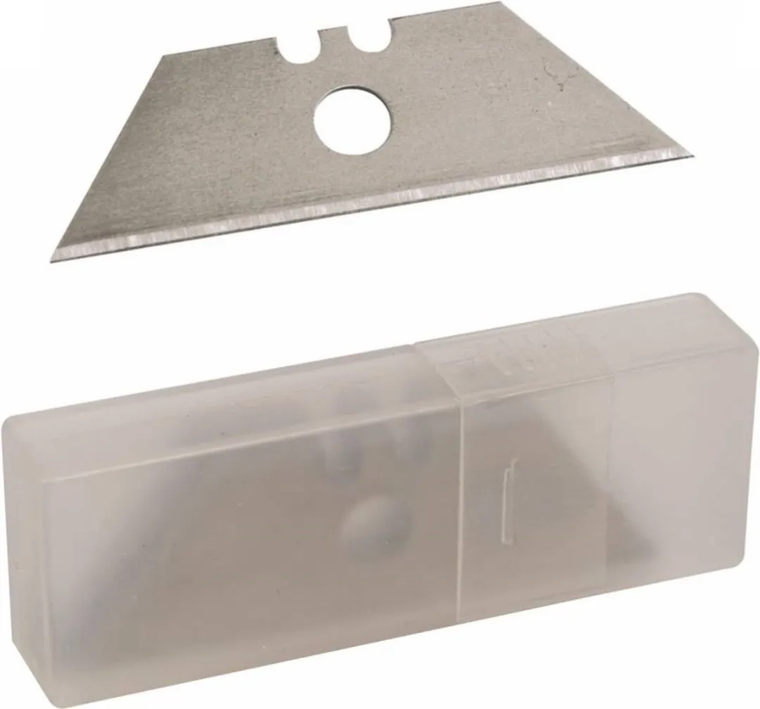 Silverline Reservemesjes Trapeziumvorm 10 Stuks - Gaten - Gehard Staal