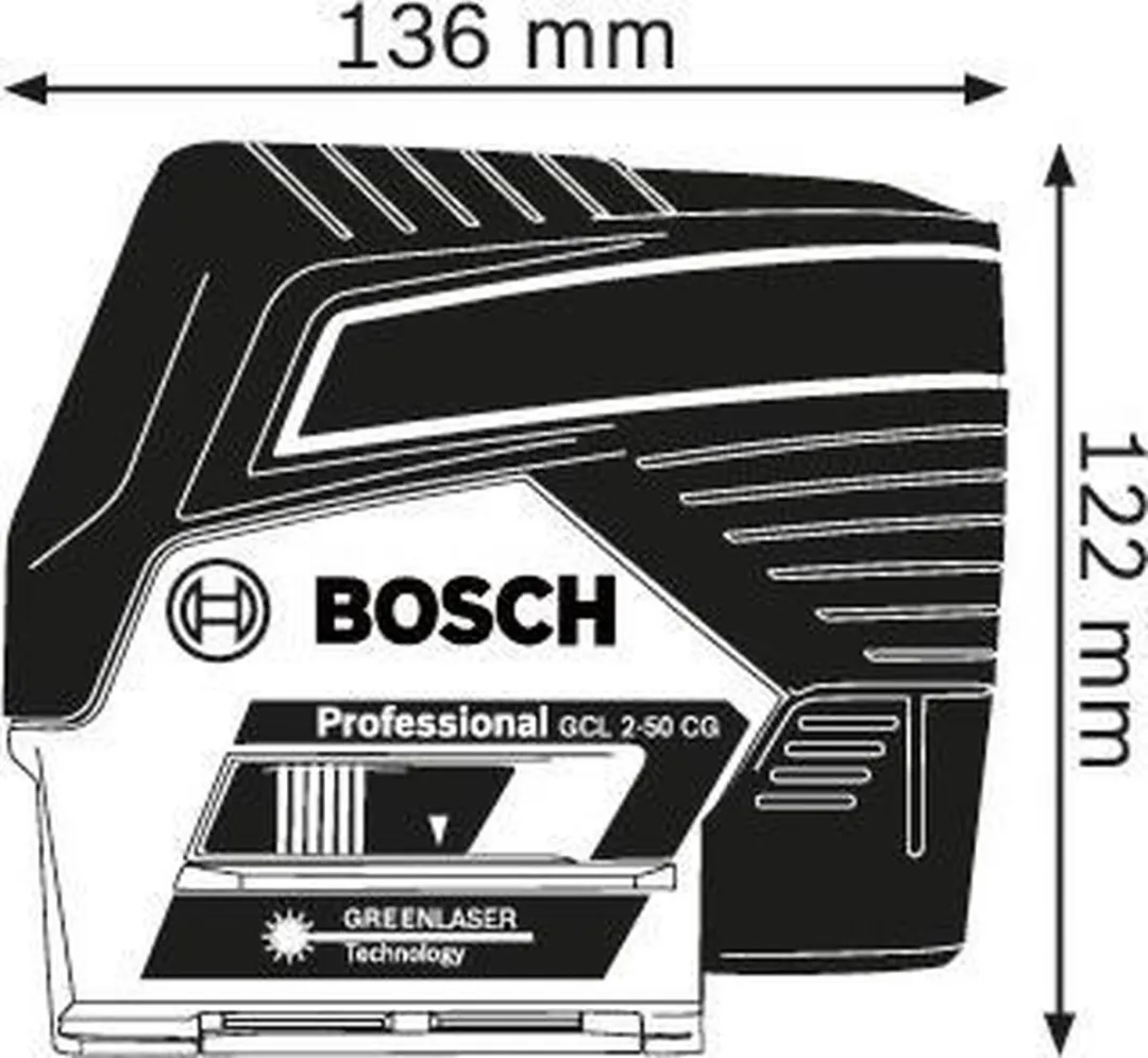 Bosch Professional GCL 2-50 CG Lijnlaser - 12V accu - Blauw/Zwart
