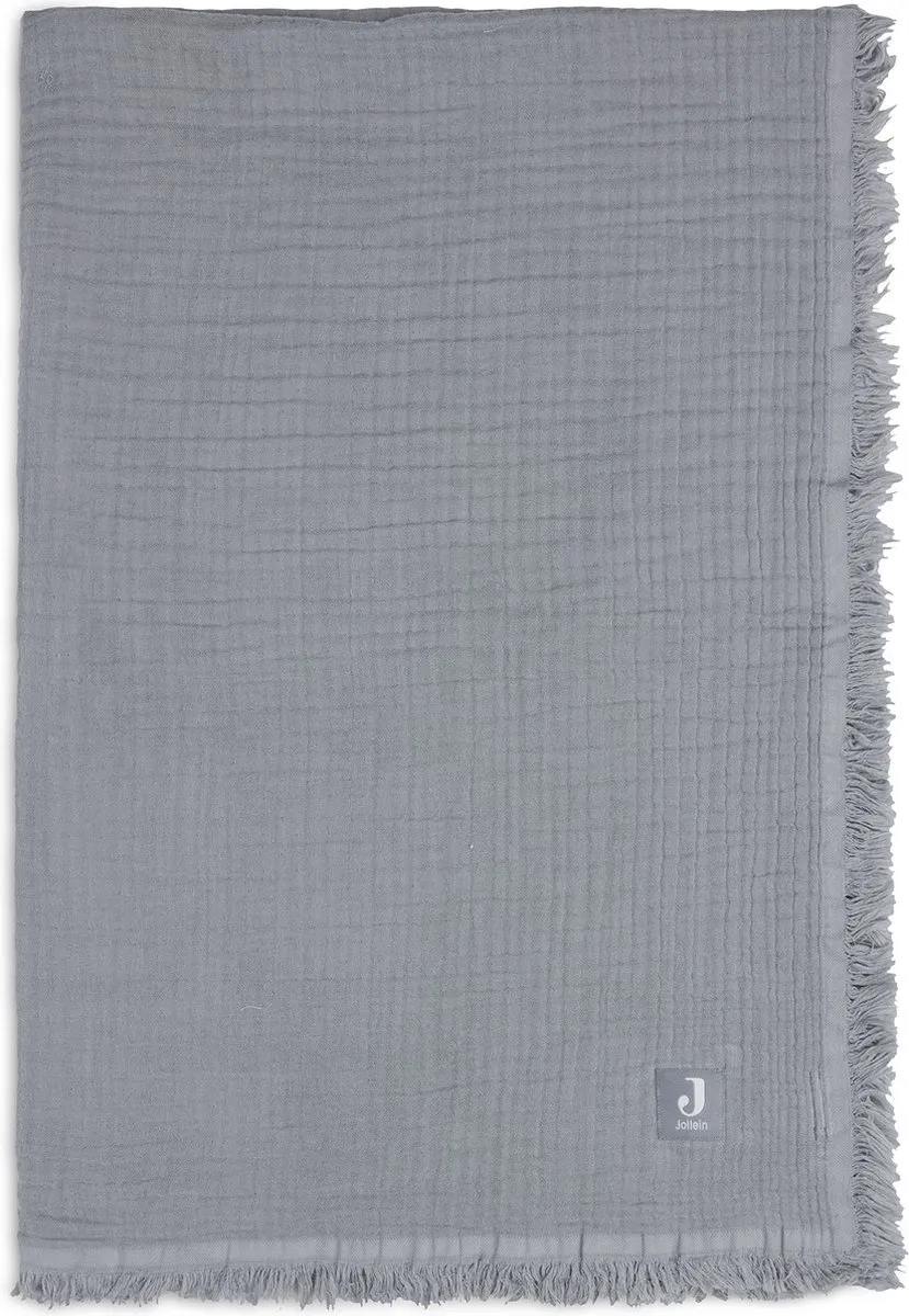 Jollein Baby Deken Wieg 75x100cm Muslin - Storm Grey