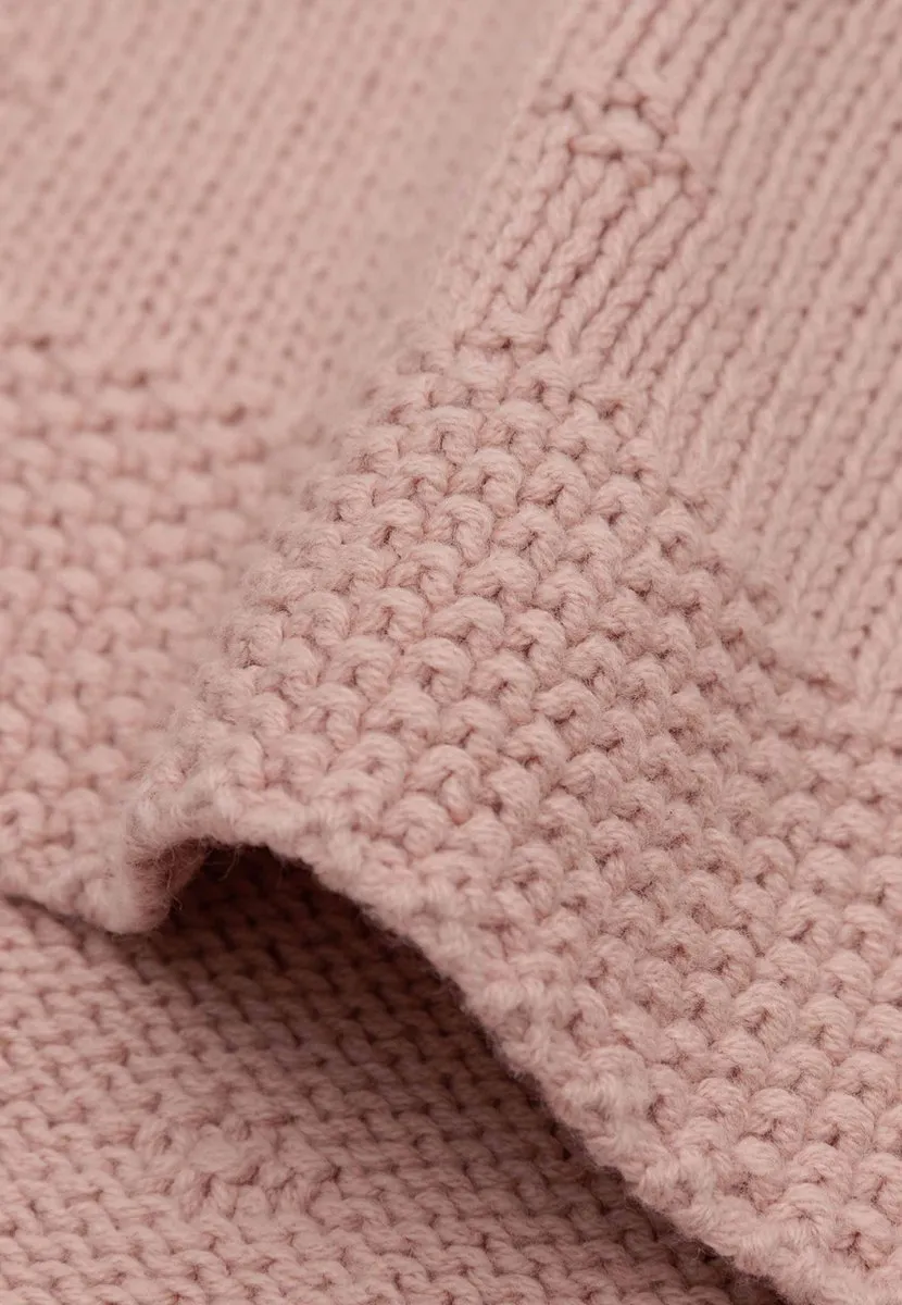 Jollein Deken Wieg 75x100cm Cosy Knit Wild Rose