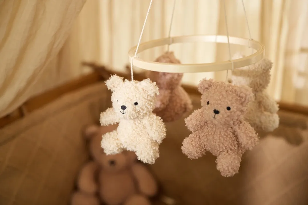 Jollein Baby Mobiel Teddy Bear Wild Rose/Naturel