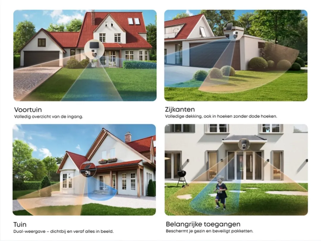 Eufy eufyCam S4 2-Pack Beveiligingscamera - 4K UHD - Wit