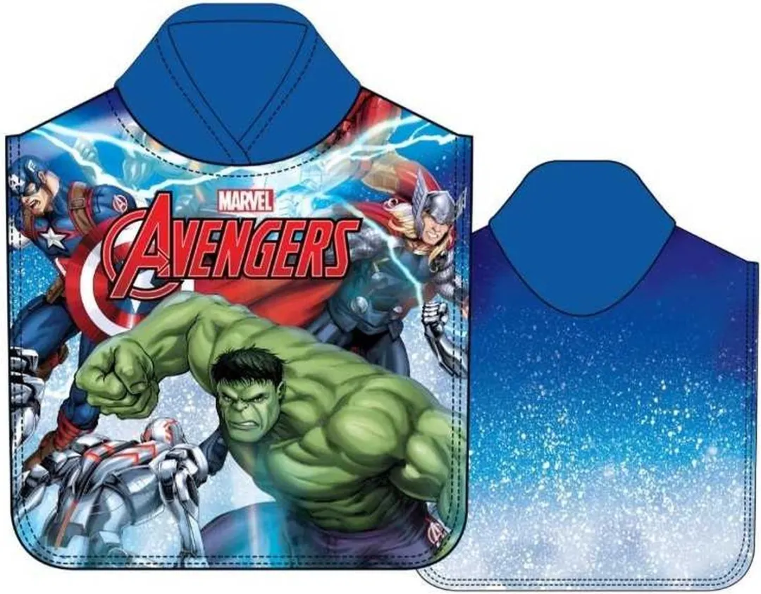 Marvel Avengers Badponcho - 100x50cm - Blauw