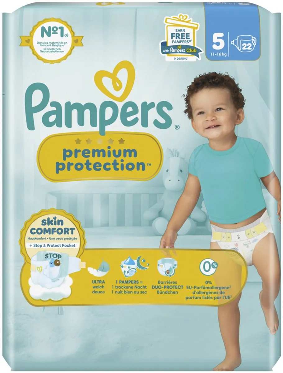 Pampers Premium Protection Maat 5 Luiers - 132 Stuks