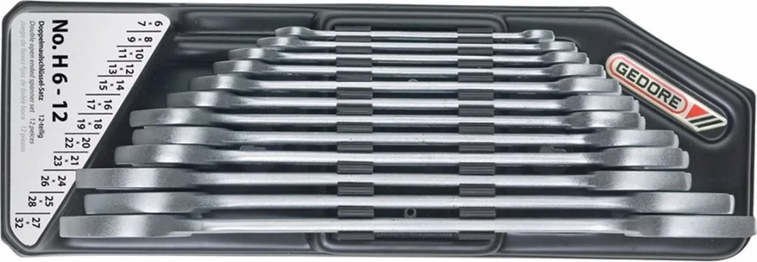 Gedore nr.6 10-delige Steeksleutel-set 6-27mm