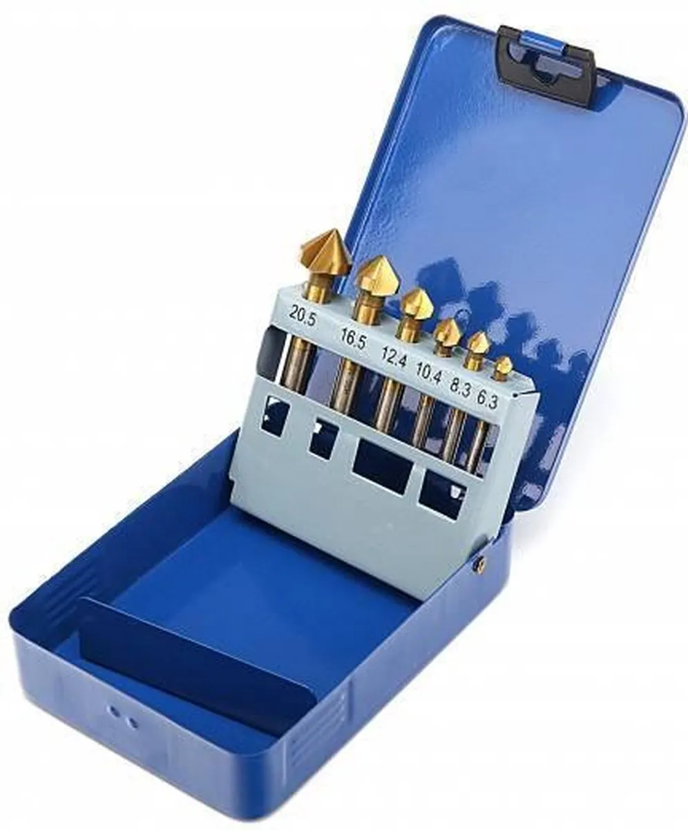 HBM Verzinkboren 6-delig HSS-TIN Set