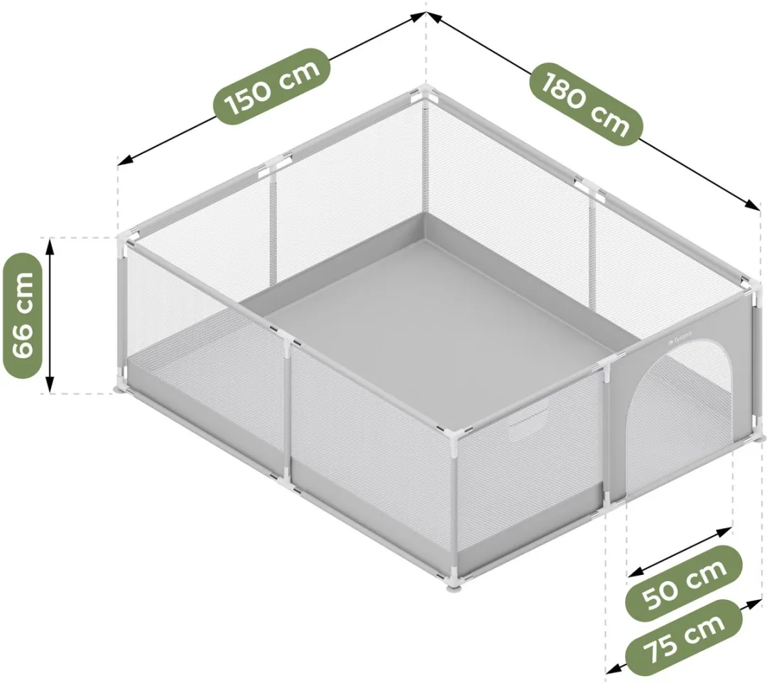 Tulano Cozy 25 Babybox 150x180cm - Grijs/Wit