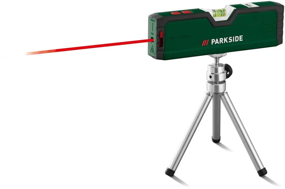 PARKSIDE Laser Waterpas 2m - Met kruislijnlaser - Incl. statief & batterijen