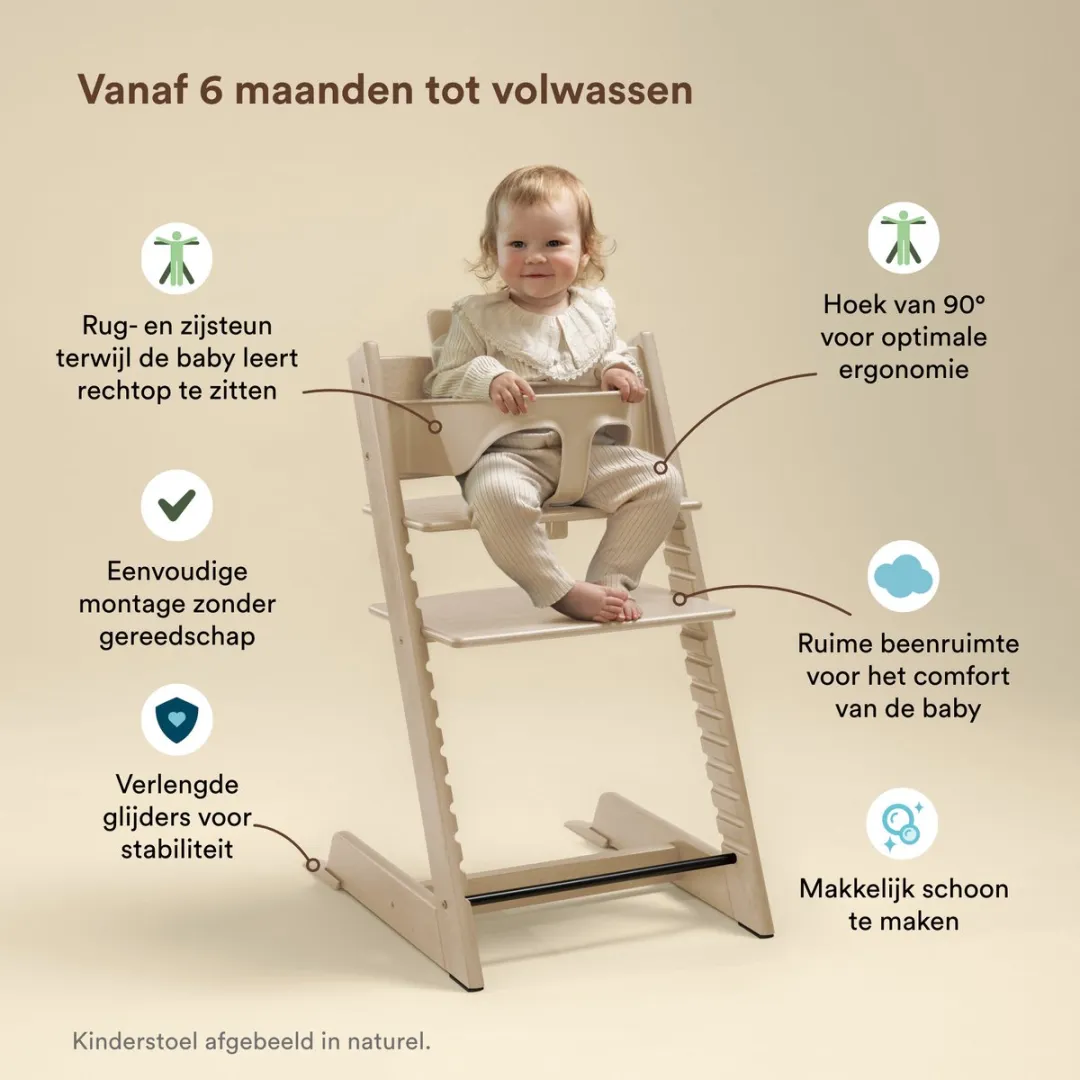 Stokke Tripp Trapp-kinderstoel, White (inclusief stoel en Babyset 2) met newbornset - veilig, verstelbaar, ergonomisch ontwerp