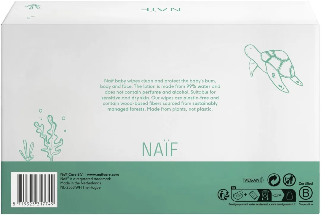 Naïf Billendoekjes 864 Stuks (16x54) - Plasticvrij