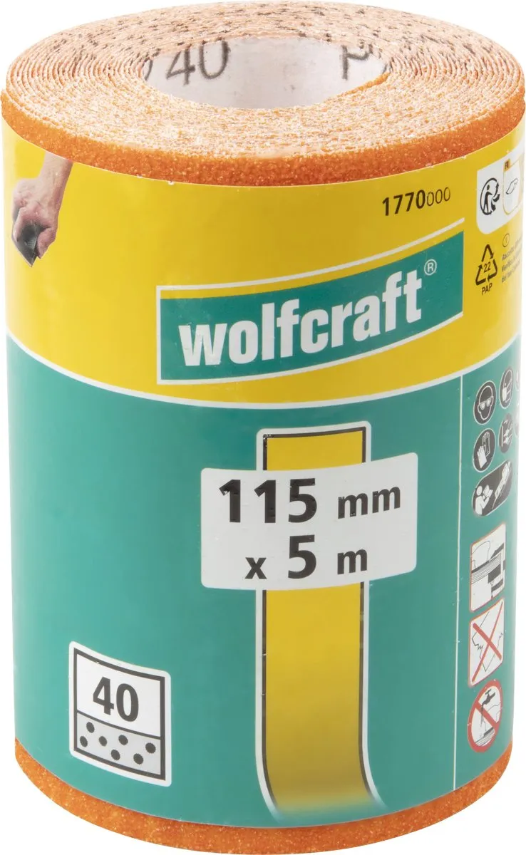 Wolfcraft Schuurpapier 1770000 - 5m x 115mm Korrel 40