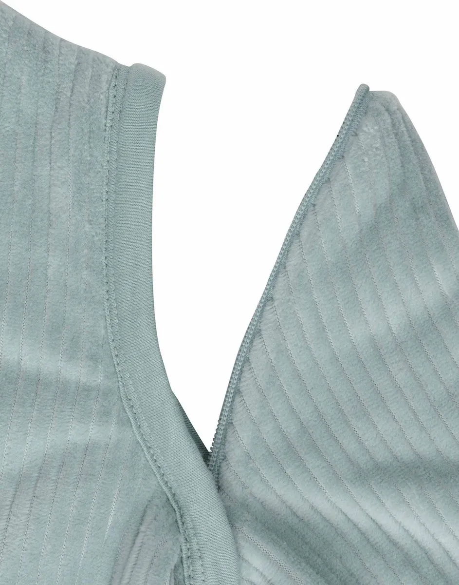 Jollein Baby Winterslaapzak Rib Sea Green 70cm - Afritsbare mouw