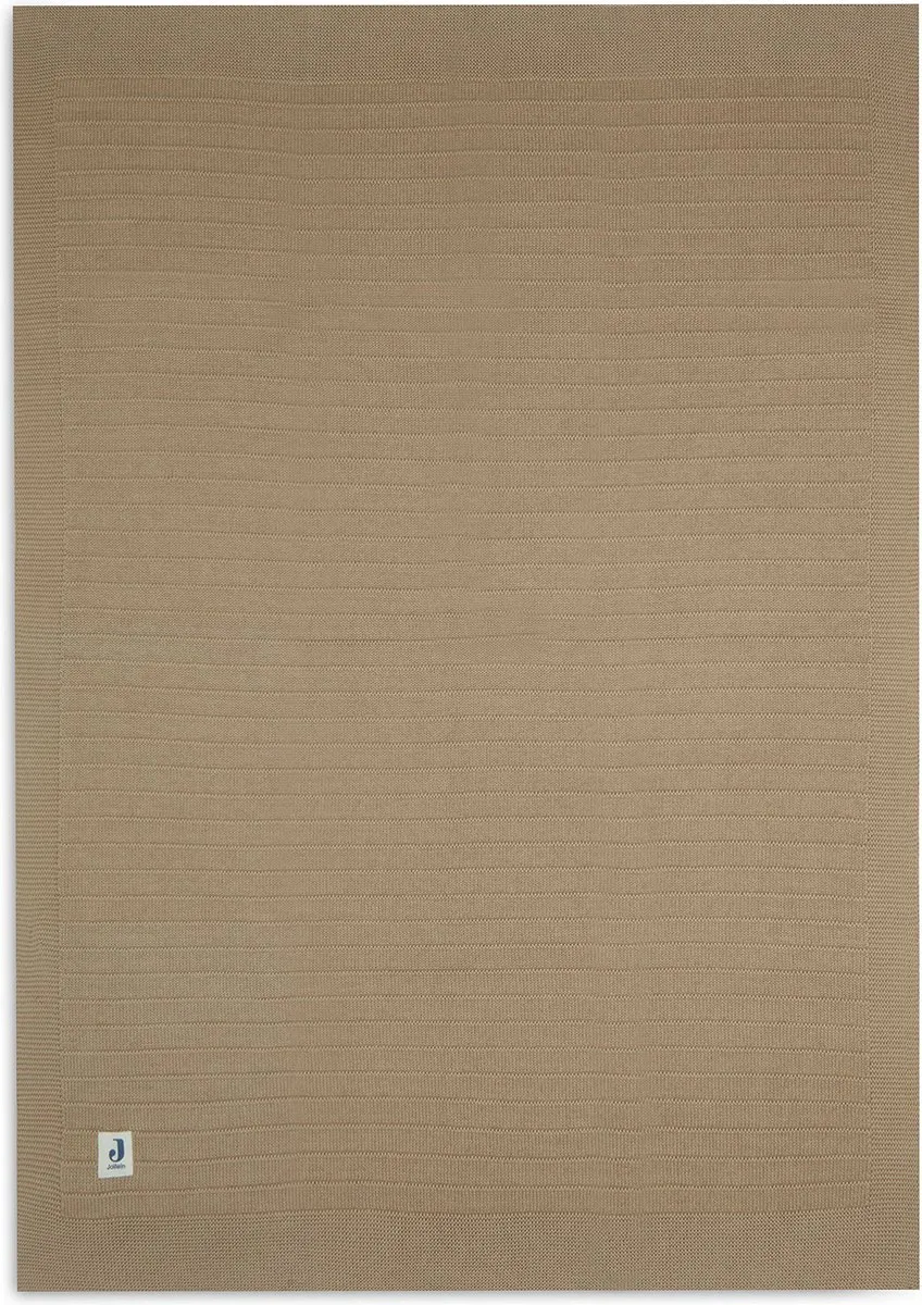 Jollein Baby Deken Ledikant Pure Knit 100x150cm - Biscuit