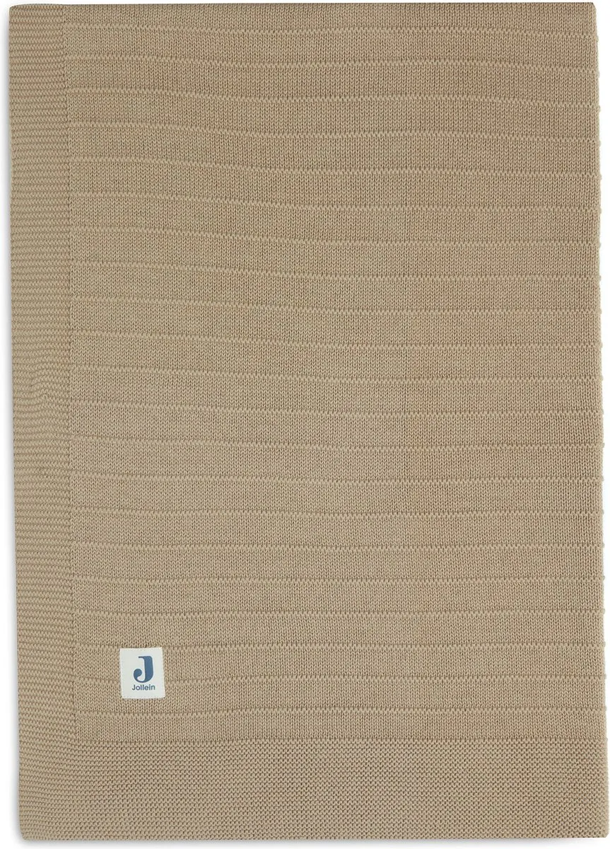 Jollein Baby Deken Ledikant Pure Knit 100x150cm - Biscuit