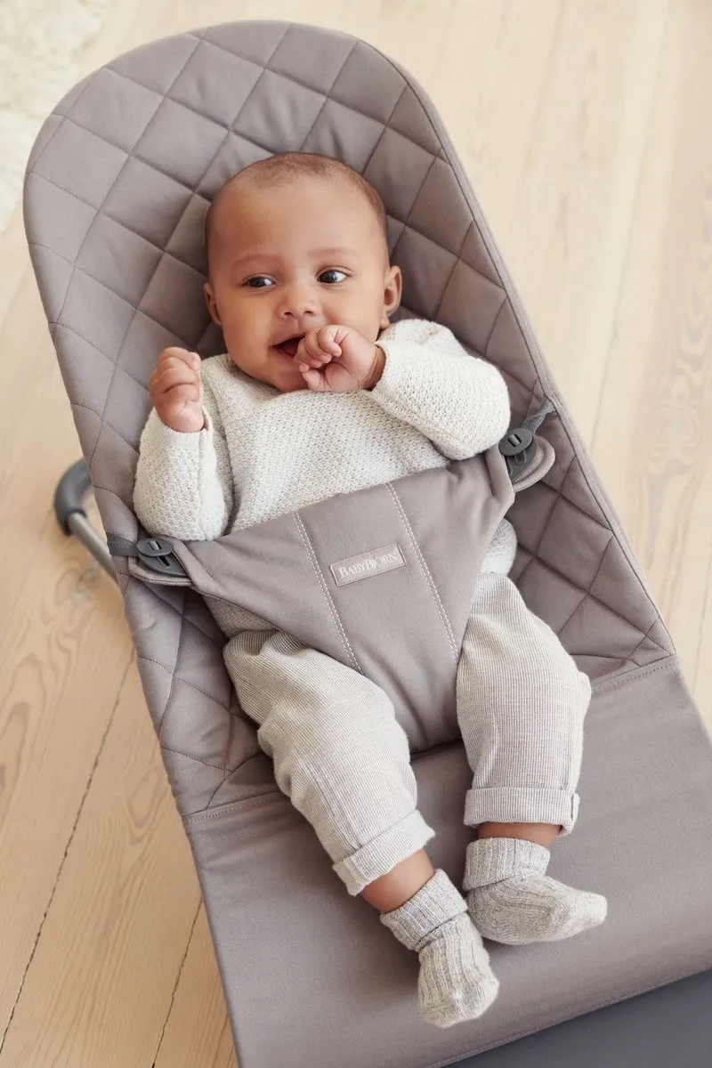 BabyBjörn Wipstoel Bliss Geweven klassiek quilt - Zandgrijs