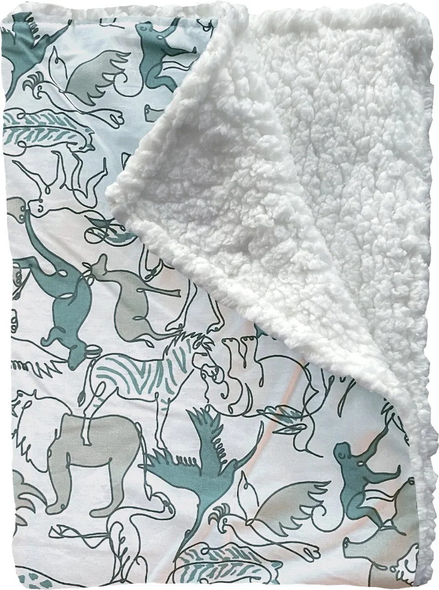 BINK Bedding Ledikantdeken Safari/Sherpa 100x150cm