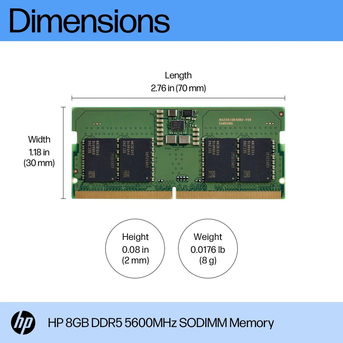 HP AL0M5AA DDR5 SODIMM 8GB 5600
