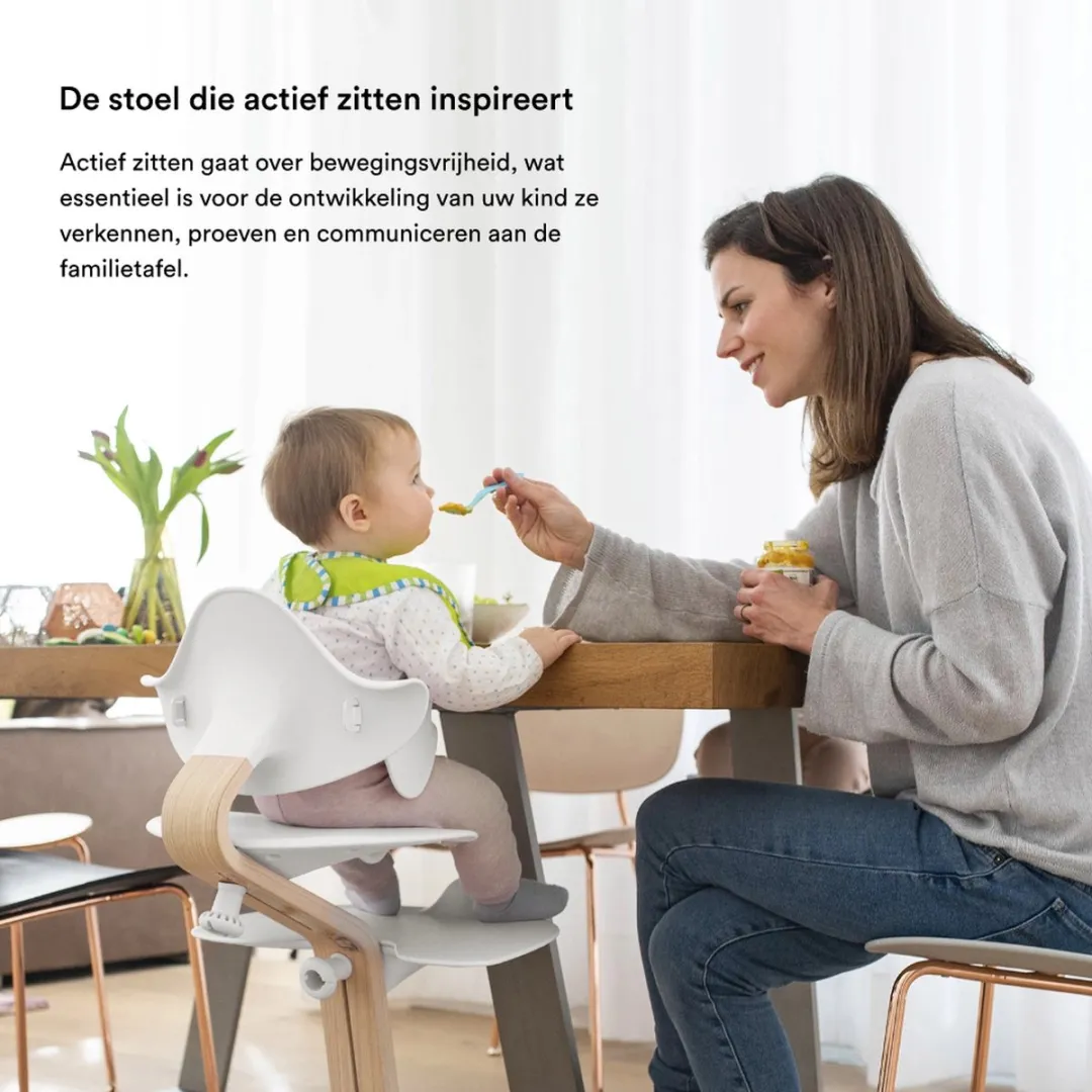 Stokke Nomi Babyset, Grijs - Biedt zij- en rugsteun als je baby leert zitten - Past bij alle Nomi-stoelen