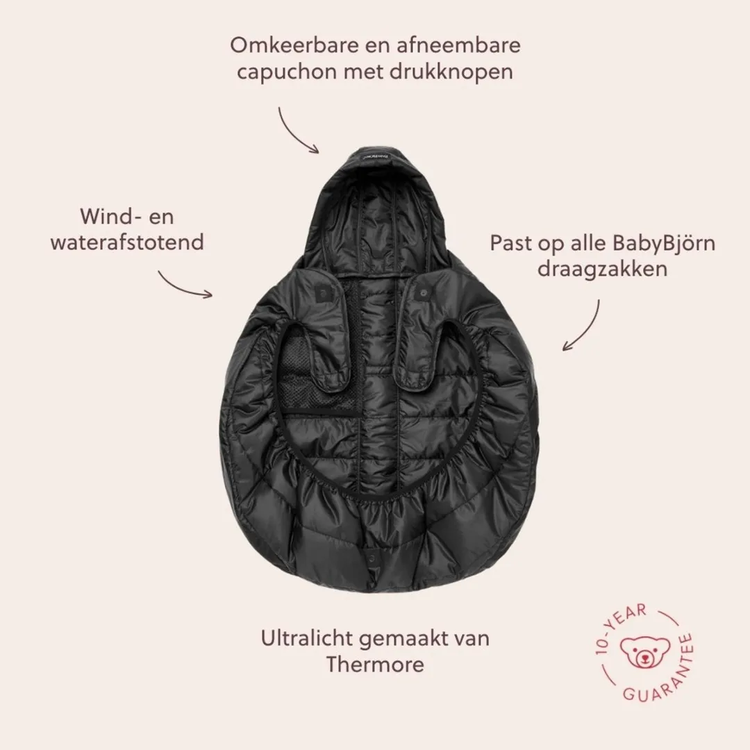 BabyBjörn Wintercape Draagzak - Zwart