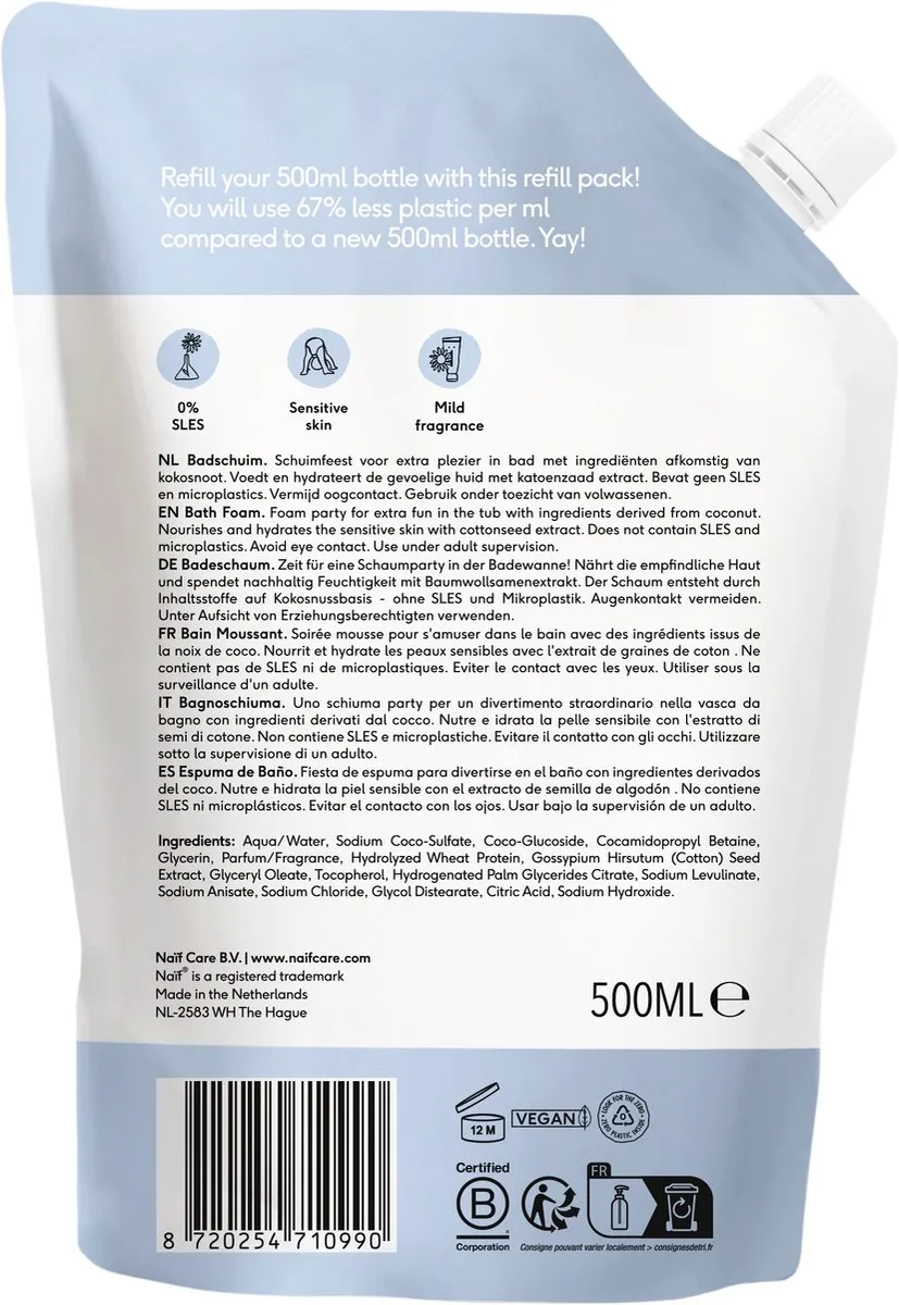 Naïf Badschuim Refill 500ml