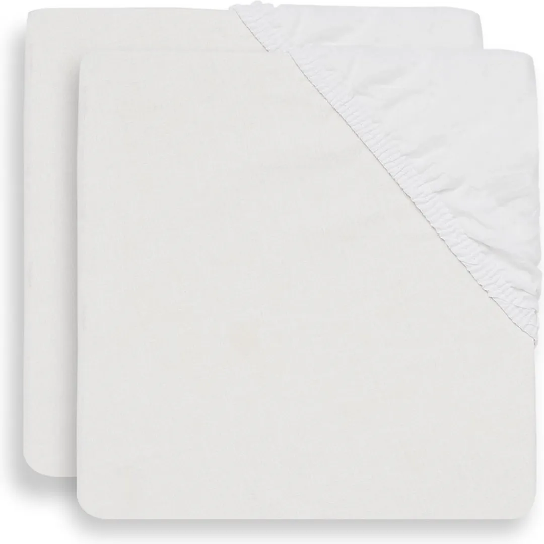 Jollein Hoeslaken Wieg Katoen 40x80cm - 2 Stuks - Wit