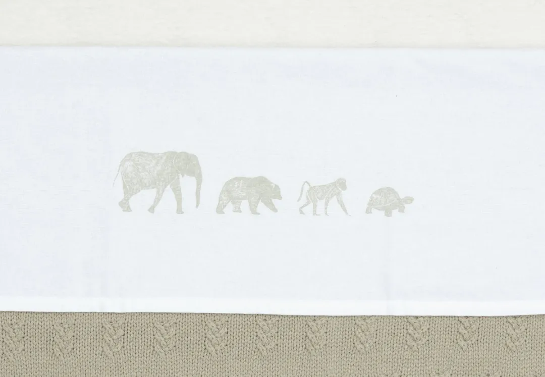 Jollein Baby Laken Ledikant 120x150cm Animals Olive Green