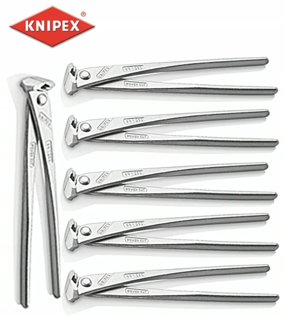 Knipex Versterkte Nikkelen Betonijzer Tangen 250mm - 6 Stuks