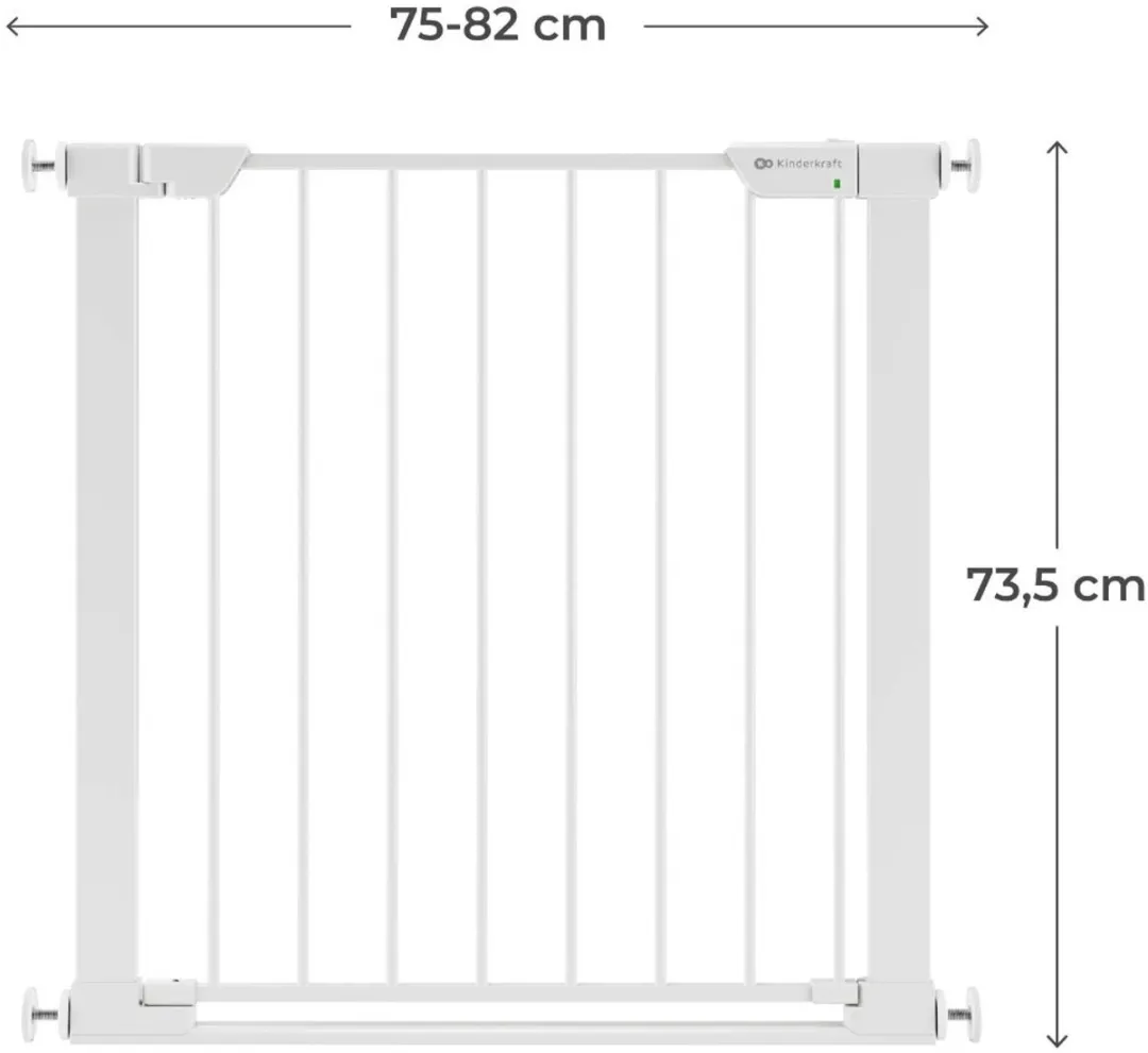 KinderKraft SAFE SNAP Veiligheidshekje 75-82cm - Wit