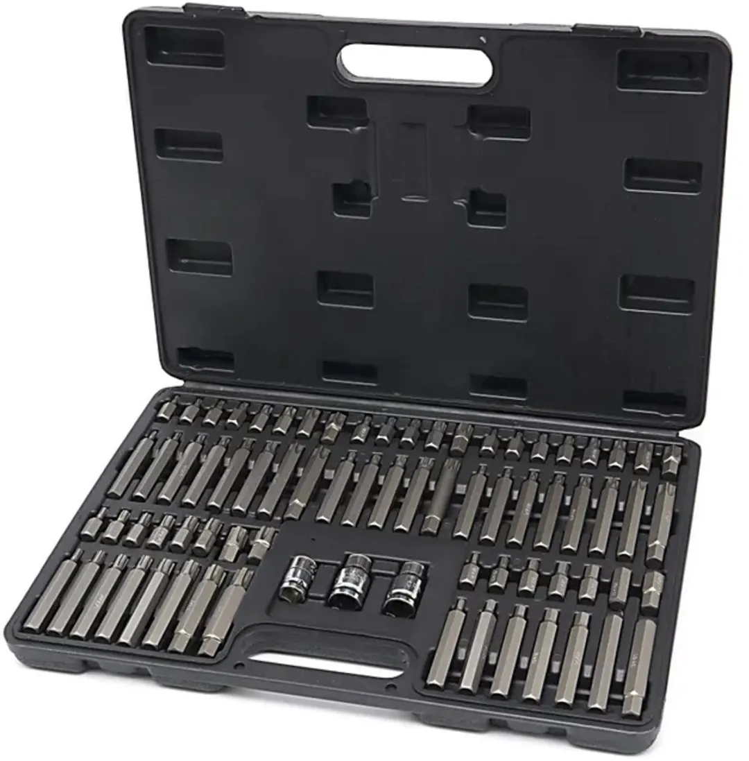 HBM Machines 75-delige Inbus/Torx/Spline/Ribe Doppenset