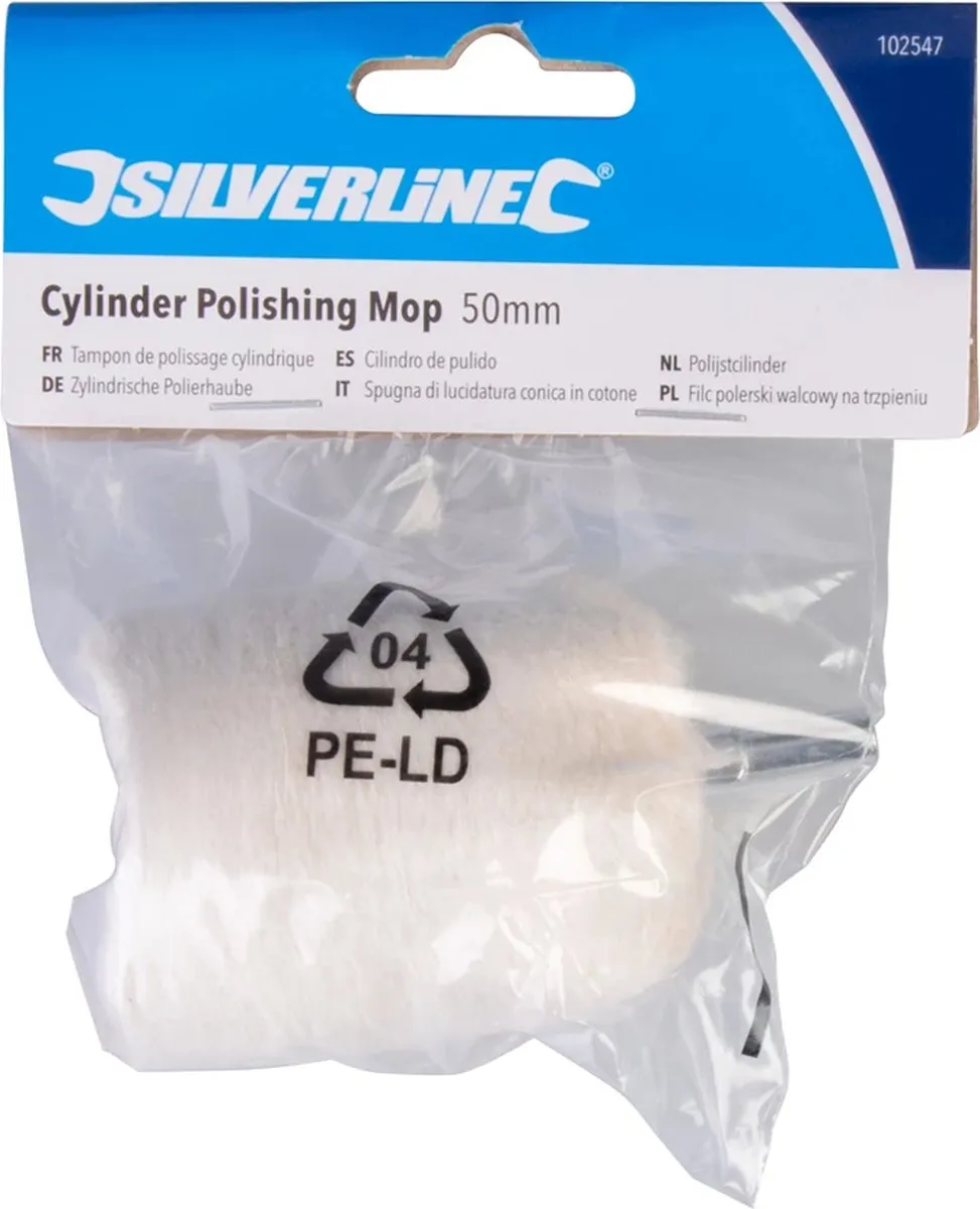 Silverline Polijstcilinder 50mm - Zacht katoen