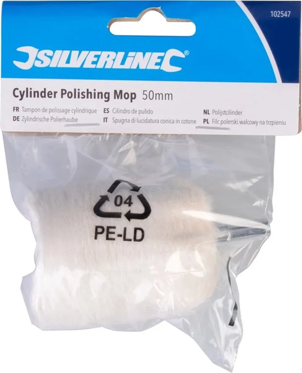 Silverline Polijstcilinder 50mm - Zacht katoen