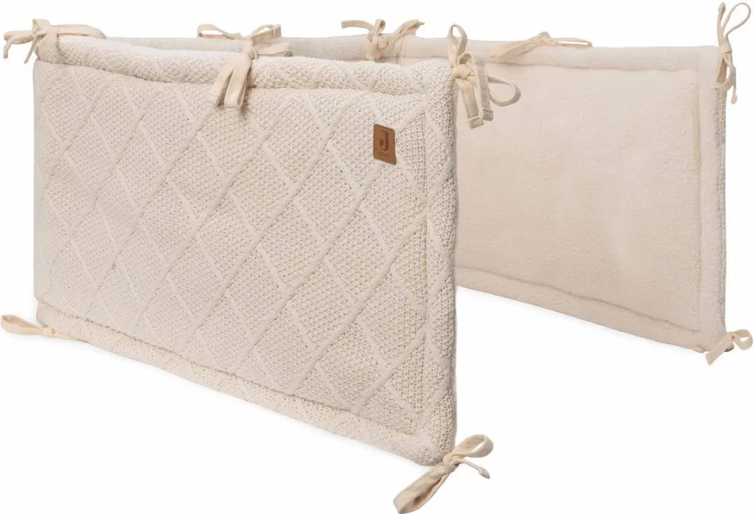 Jollein Boxbumper 180x30cm Check Knit Oatmeal
