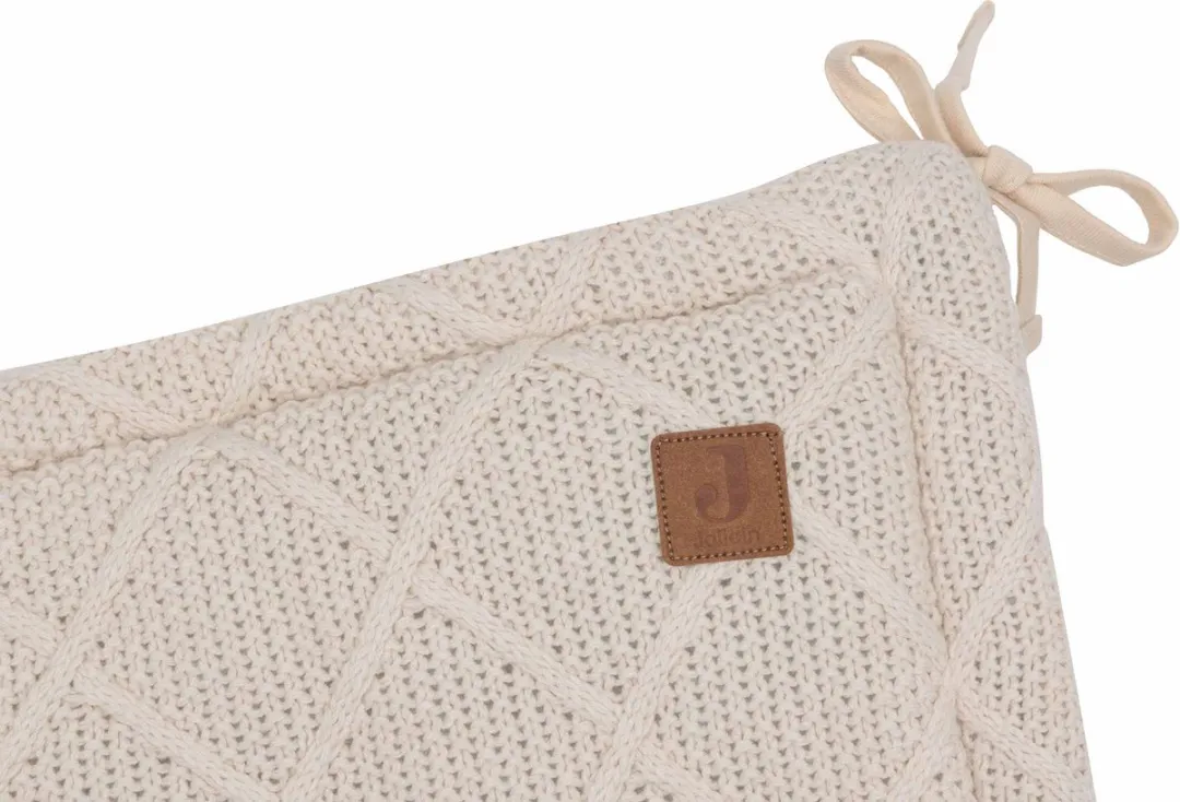 Jollein Boxbumper 180x30cm Check Knit Oatmeal