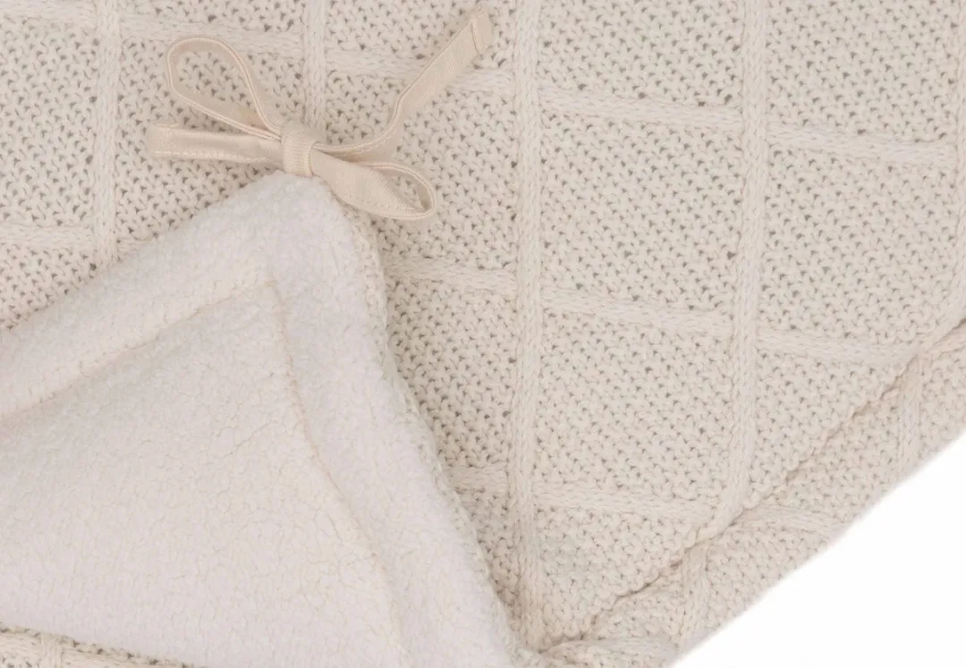Jollein Boxbumper 180x30cm Check Knit Oatmeal