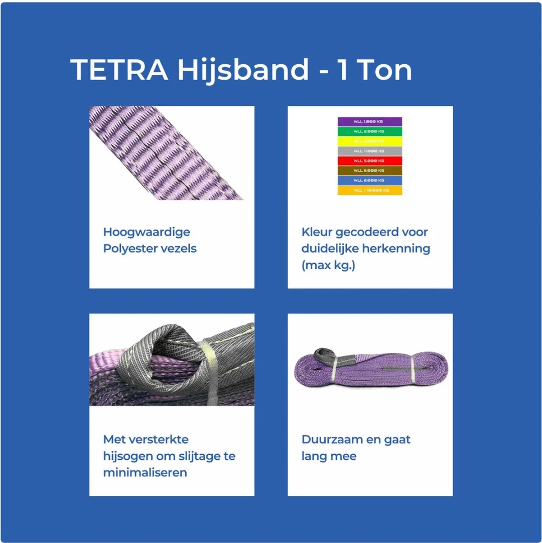 TETRA WSB Hijsband 1 Ton - 6m - Paars
