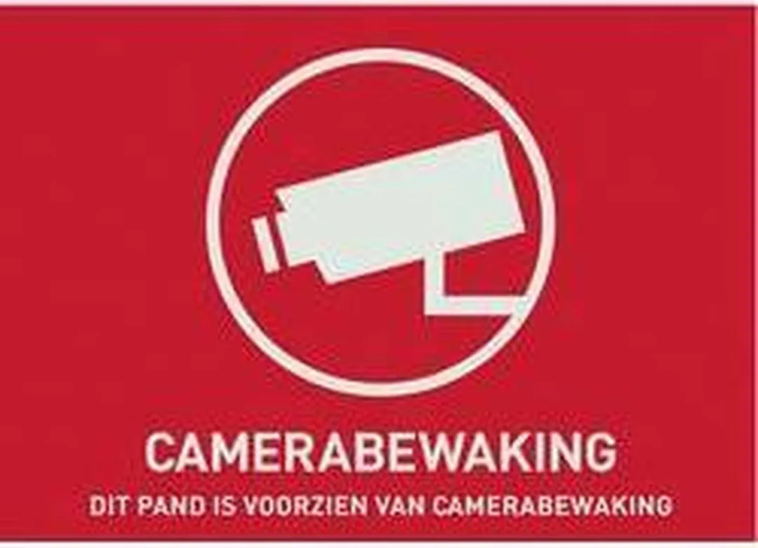 ABUS AU1305 Waarschuwingssticker Camerabewaking 74x53mm