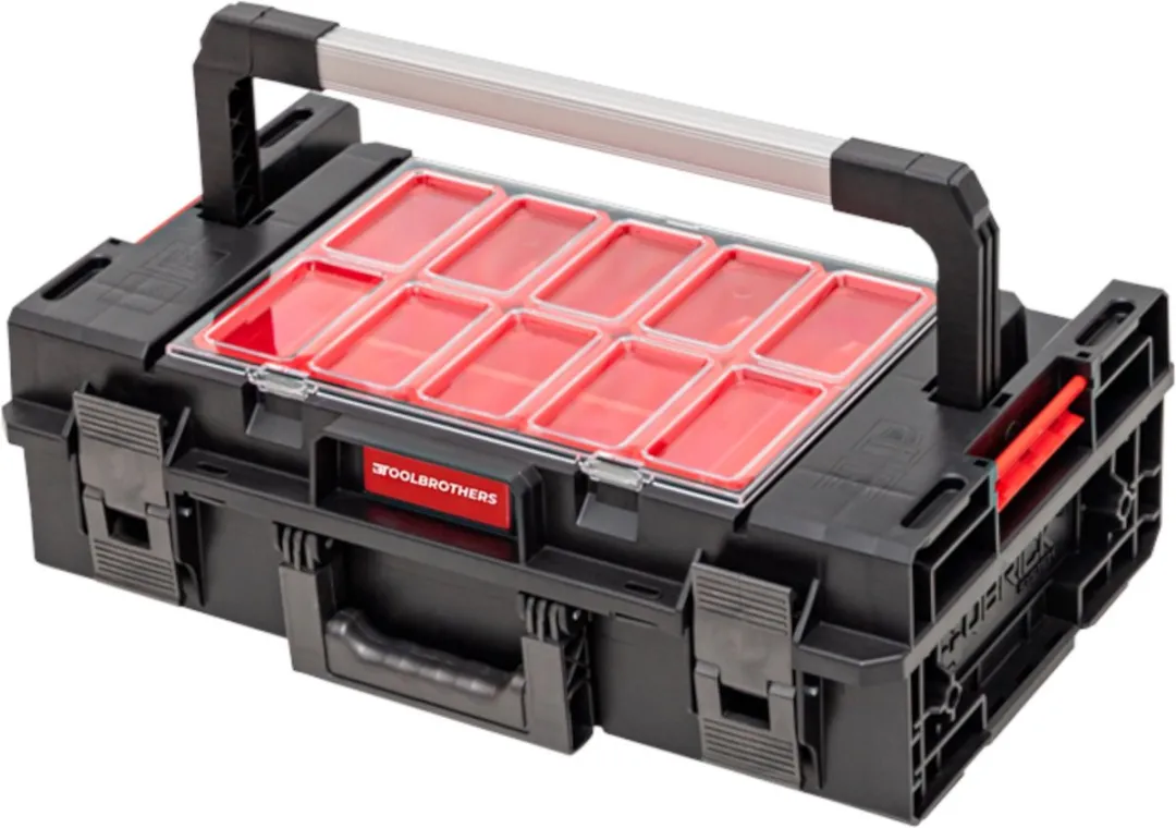 Toolbrothers RHINO XXL Gereedschapskoffer M 15,4L - IP66 - Rood/Zwart - afbeelding 5 van 6