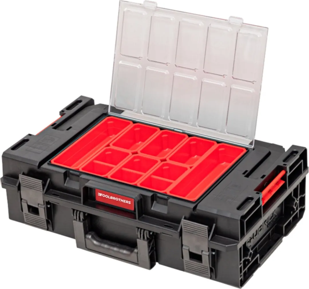 Toolbrothers RHINO XXL Gereedschapskoffer M 15,4L - IP66 - Rood/Zwart - afbeelding 4 van 6