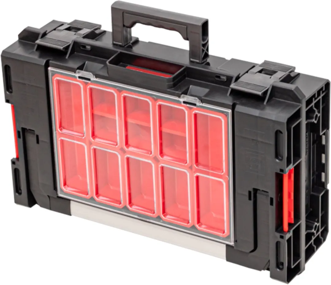 Toolbrothers RHINO XXL Gereedschapskoffer M 15,4L - IP66 - Rood/Zwart - afbeelding 2 van 6