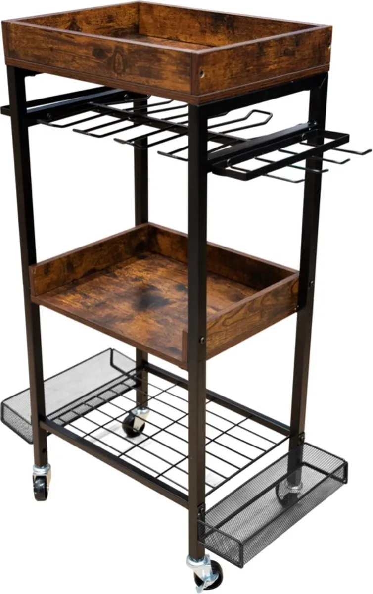 Toolbrothers Werkplaatsgaragewagen Metaal 86x45x30cm - Transportwielen - afbeelding 3 van 5