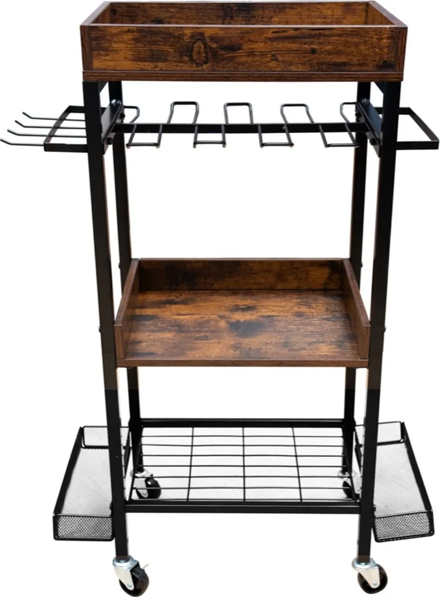 Toolbrothers Werkplaatsgaragewagen Metaal 86x45x30cm - Transportwielen - afbeelding 5 van 5