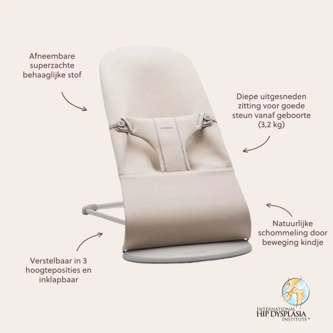 BabyBjörn Wipstoel Bliss 3D Jersey - Lichtbeige
