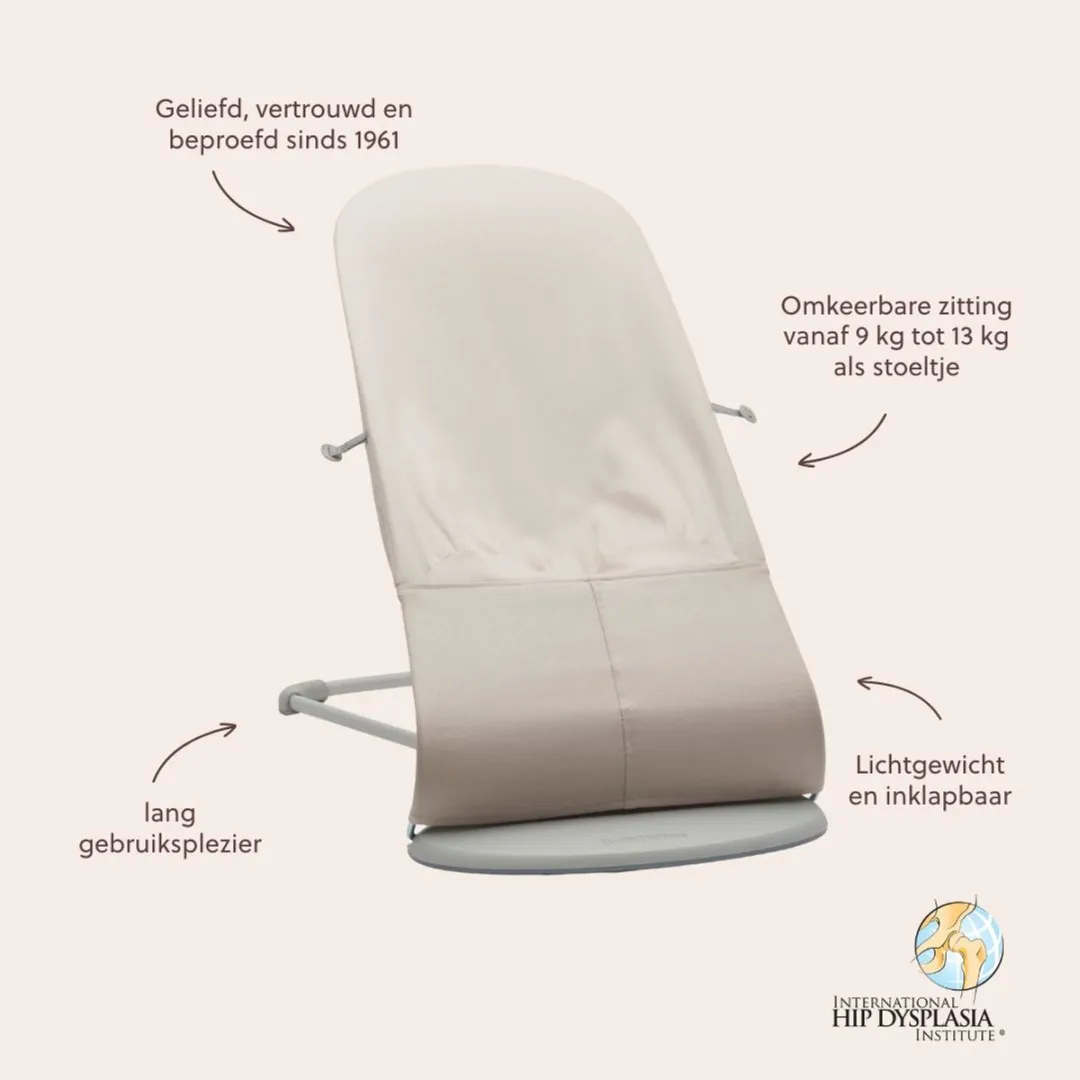BabyBjörn Wipstoel Bliss 3D Jersey - Lichtbeige